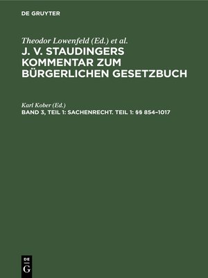 cover image of Sachenrecht. Teil 1